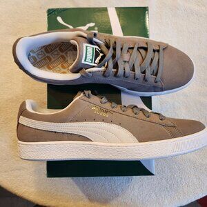 Puma Classic Suede+ Steeple Gray-White Men's US13